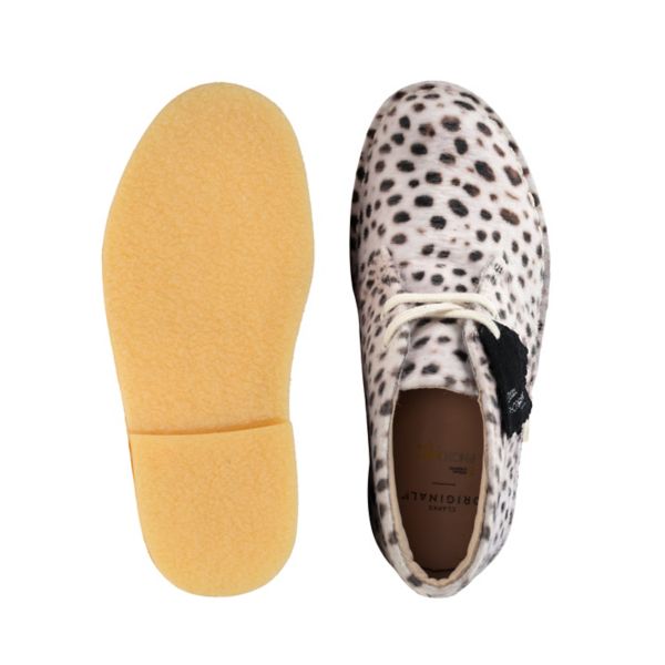 Clarks Boys Desert Boot Casual Shoes Cheetah Print | CA-8712690